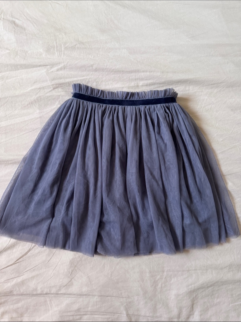 Blue Tulle A-Line Skirt elastic waist 8/10